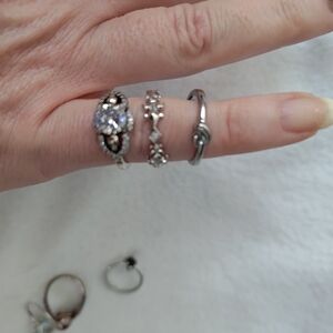 Elegant Silver  Women's Ring Set